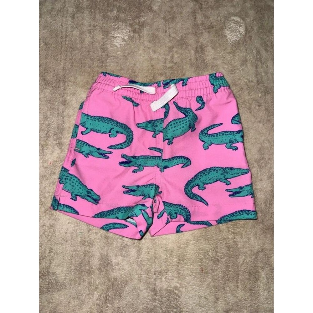 Chubbies baby swim trunks, crocodile pattern
